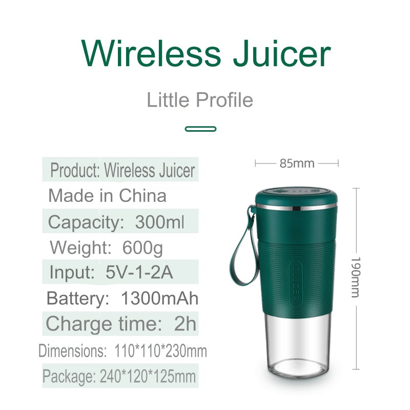 Portable Blender – USB Rechargeable Smoothie Maker & Travel Juice Cup